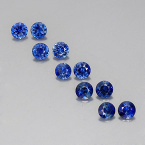  ct natürliche blauer Saphir-Edelsteine, Rundschliff, VVS-VS