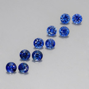  ct natürliche blauer Saphir-Edelsteine, Rundschliff, VVS-VS