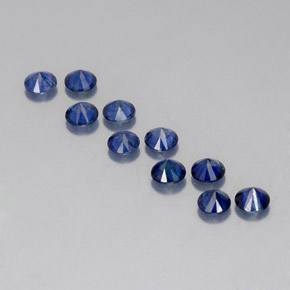  ct natürliche blauer Saphir-Edelsteine, Rundschliff, VVS-VS