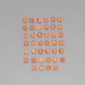  ct natürliche orangefarbener Saphir-Edelsteine, Rundschliff, VVS-VS