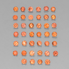  ct natürliche orangefarbener Saphir-Edelsteine, Rundschliff, VVS-VS