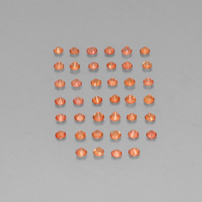  ct natürliche orangefarbener Saphir-Edelsteine, Rundschliff, VVS-VS