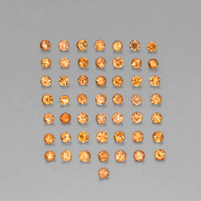  ct natürliche orangefarbener Saphir-Edelsteine, Rundschliff, VVS-VS