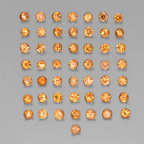  ct natürliche orangefarbener Saphir-Edelsteine, Rundschliff, VVS-VS