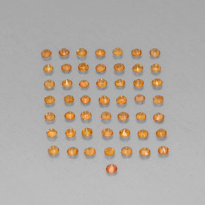  ct natürliche orangefarbener Saphir-Edelsteine, Rundschliff, VVS-VS