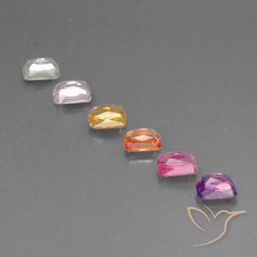 1.93 ct natürliche Mehrfarbig Saphir-Edelsteine, Oktagonschliff, VVS-VS