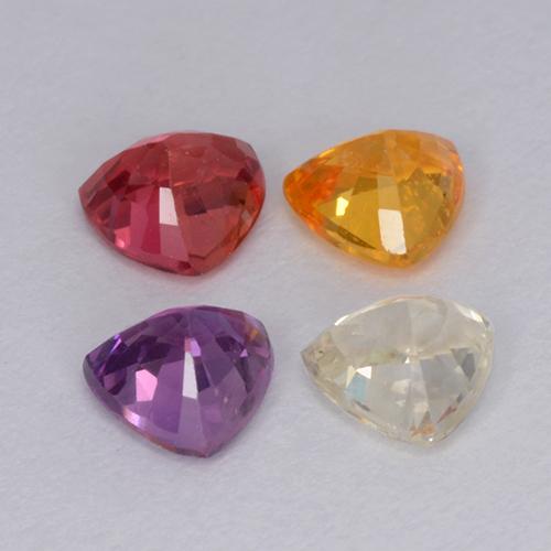 1,26 ct natürliche mehrfarbiger Saphir-Edelsteine, Trillion, VVS-VS
