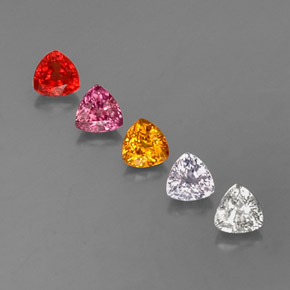 1,87 ct natürliche mehrfarbiger Saphir-Edelsteine, Trillion, VVS-VS