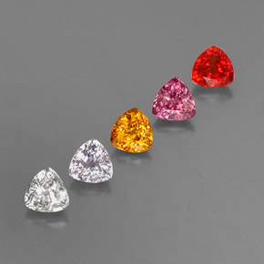 1,87 ct natürliche mehrfarbiger Saphir-Edelsteine, Trillion, VVS-VS