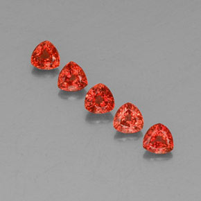 1,87 ct natürliche orangefarbener Saphir-Edelsteine, Trillion, VVS-VS