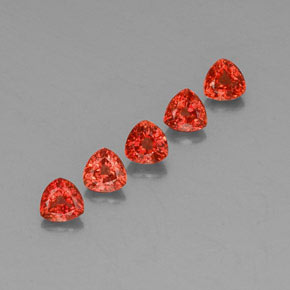 1,87 ct natürliche orangefarbener Saphir-Edelsteine, Trillion, VVS-VS