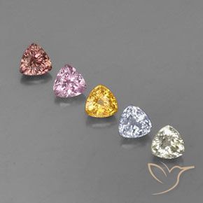 1,85 ct natürliche mehrfarbiger Saphir-Edelsteine, Trillion, VVS-VS