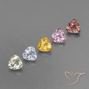1,85 ct natürliche mehrfarbiger Saphir-Edelsteine, Trillion, VVS-VS