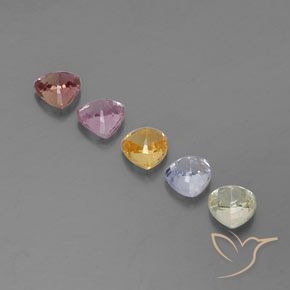1,85 ct natürliche mehrfarbiger Saphir-Edelsteine, Trillion, VVS-VS