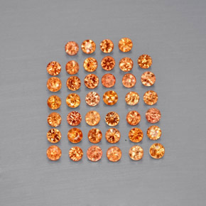  ct natürliche orangefarbener Saphir-Edelsteine, Rundschliff, VVS