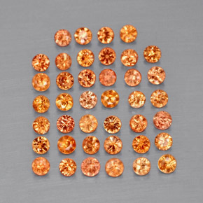  ct natürliche orangefarbener Saphir-Edelsteine, Rundschliff, VVS