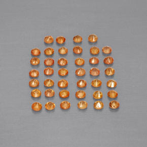  ct natürliche orangefarbener Saphir-Edelsteine, Rundschliff, VVS