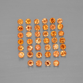  ct natürliche orangefarbener Saphir-Edelsteine, Rundschliff, VVS-VS