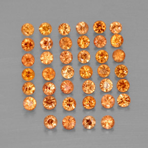  ct natürliche orangefarbener Saphir-Edelsteine, Rundschliff, VVS-VS