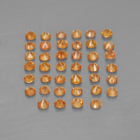  ct natürliche orangefarbener Saphir-Edelsteine, Rundschliff, VVS-VS