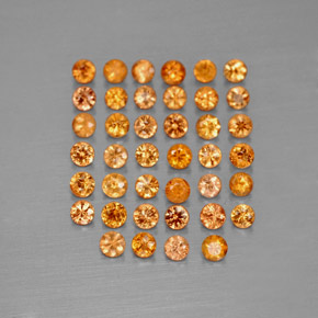  ct natürliche orangefarbener Saphir-Edelsteine, Rundschliff, VVS-VS