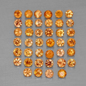  ct natürliche orangefarbener Saphir-Edelsteine, Rundschliff, VVS-VS