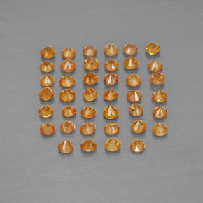  ct natürliche orangefarbener Saphir-Edelsteine, Rundschliff, VVS-VS
