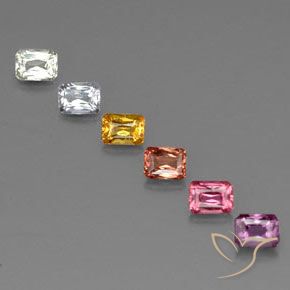 1.83 ct natürliche Mehrfarbig Saphir-Edelsteine, Oktagonschliff, VVS-VS