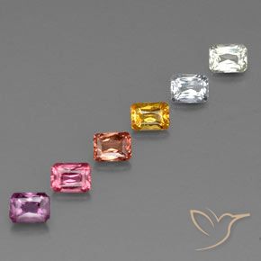 1.83 ct natürliche Mehrfarbig Saphir-Edelsteine, Oktagonschliff, VVS-VS