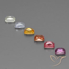 1.83 ct natürliche Mehrfarbig Saphir-Edelsteine, Oktagonschliff, VVS-VS