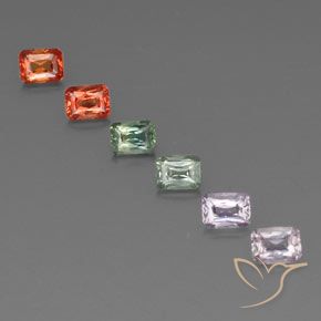 1.62 ct natürliche Mehrfarbig Saphir-Edelsteine, Oktagonschliff, VVS-VS