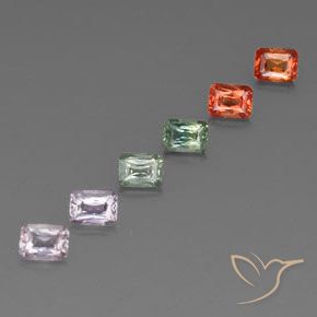1.62 ct natürliche Mehrfarbig Saphir-Edelsteine, Oktagonschliff, VVS-VS
