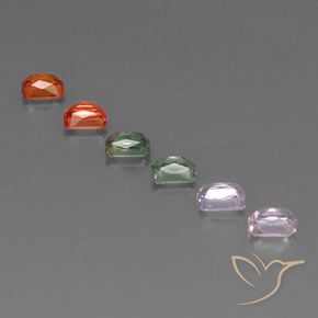 1.62 ct natürliche Mehrfarbig Saphir-Edelsteine, Oktagonschliff, VVS-VS