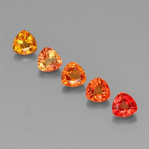 1,93 ct natürliche mehrfarbiger Saphir-Edelsteine, Trillion, VVS-VS