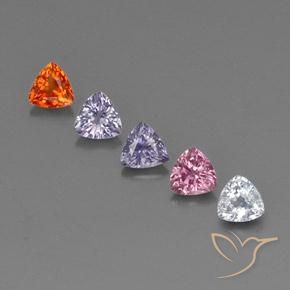 1,50 ct natürliche mehrfarbiger Saphir-Edelsteine, Trillion, VVS-VS