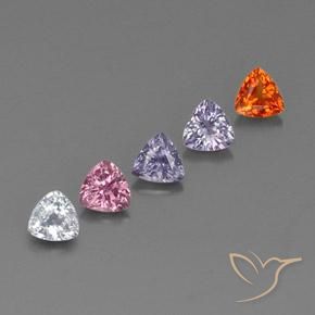 1,50 ct natürliche mehrfarbiger Saphir-Edelsteine, Trillion, VVS-VS