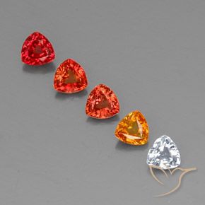 1,64 ct natürliche mehrfarbiger Saphir-Edelsteine, Trillion, VVS-VS