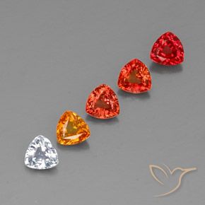 1,64 ct natürliche mehrfarbiger Saphir-Edelsteine, Trillion, VVS-VS