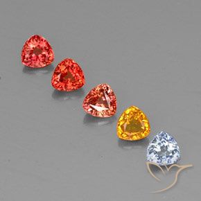 1,78 ct natürliche mehrfarbiger Saphir-Edelsteine, Trillion, VVS-VS