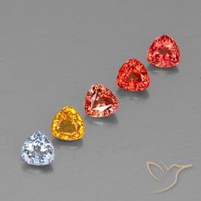 1,78 ct natürliche mehrfarbiger Saphir-Edelsteine, Trillion, VVS-VS