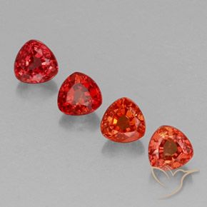 1,62 ct natürliche orangefarbener Saphir-Edelsteine, Trillion, VS