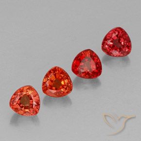 1,62 ct natürliche orangefarbener Saphir-Edelsteine, Trillion, VS