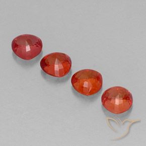 1,62 ct natürliche orangefarbener Saphir-Edelsteine, Trillion, VS
