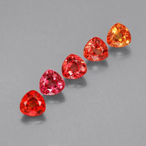 2,07 ct natürliche mehrfarbiger Saphir-Edelsteine, Trillion, VVS-VS