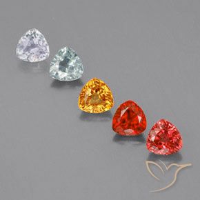 1,78 ct natürliche mehrfarbiger Saphir-Edelsteine, Trillion, VS