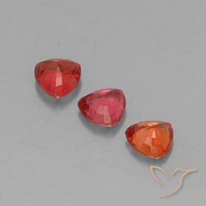 1.03 ct natürliche Hellrot Saphir-Edelsteine, Trillion, VS