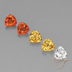 2,09 ct natürliche mehrfarbiger Saphir-Edelsteine, Trillion, VVS-VS