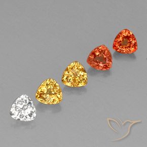 2,09 ct natürliche mehrfarbiger Saphir-Edelsteine, Trillion, VVS-VS