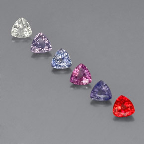 1,80 ct natürliche mehrfarbiger Saphir-Edelsteine, Trillion, VVS-VS
