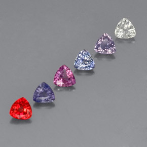 1,80 ct natürliche mehrfarbiger Saphir-Edelsteine, Trillion, VVS-VS